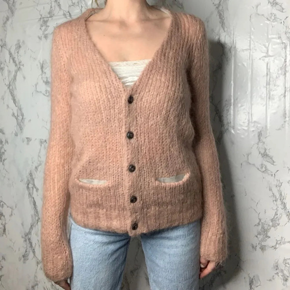 J. Crew Mohair Cardigan Sweater - Picture 1 of 8